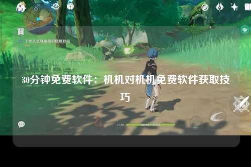 30分钟免费软件：机机对机机免费软件获取技巧
